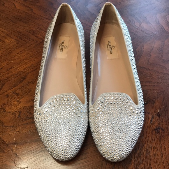 Valentino Silver Micro-Stud Smoking Slipper - Picture 3 of 16